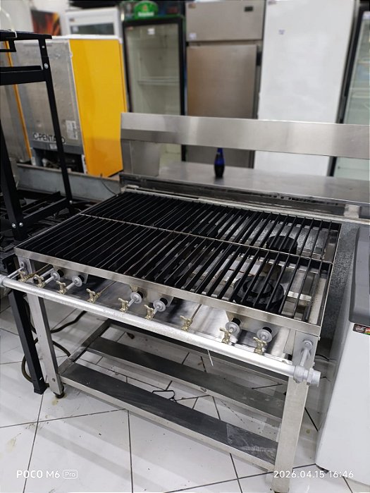 🔥 FOGÃO 6 BOCAS INOX COM GRELHAS FRANCESAS 🔥