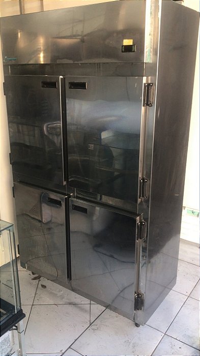 Mini Câmara Comercial 4 Portas Refrigerador Inox Kofisa 765 Litros KMCP75 Frost Free semi nova