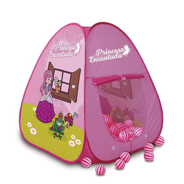 Barraca Cabana Infantil Princesa Encantada com 100 Bolinhas