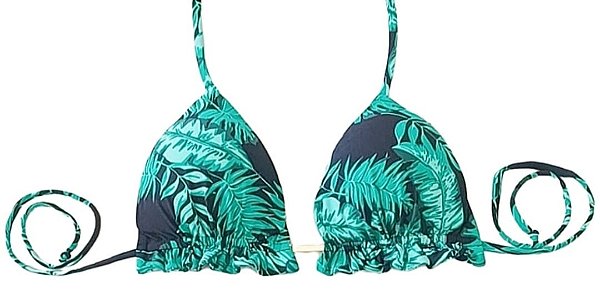 Top Cortininha Com Babadinho , Verde Folha
