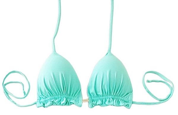 Top Cortininha Com Babadinho , Verde Água