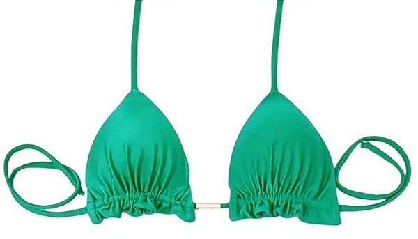 Top Cortininha Com Babadinho , Verde Bandeira