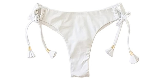 Calcinha De Bíquini Fio Duplo, Branco