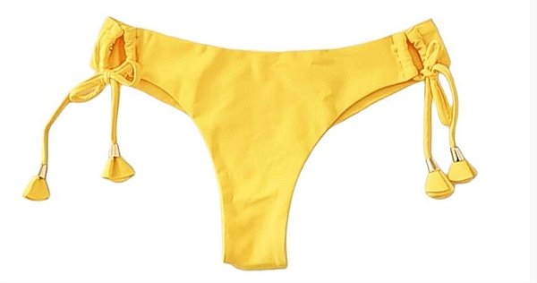 Calcinha De Bíquini Fio Duplo, Amarelo Camaro