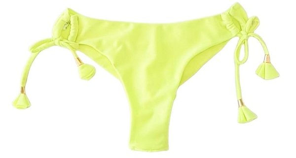 Calcinha De Bíquini Fio Duplo, Amarelo Neon