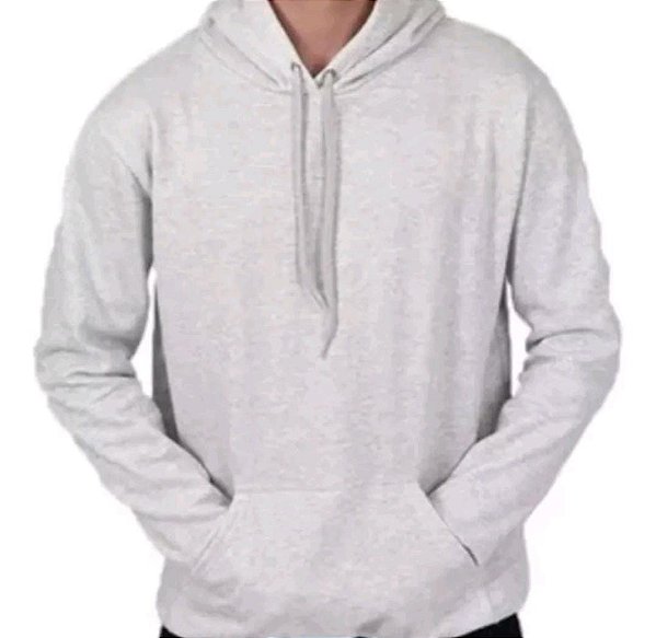 Blusa Moletom Canguru, Masculino/Feminino, Unissex, Cinza