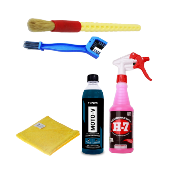 Moto Esportiva Wash Garage com Kit de Limpeza Amarelo - 460