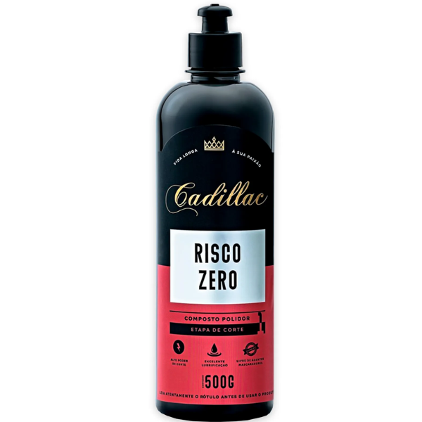 Cadillac Risco Zero 500ml - Composto Polidor Agressivo Etapa Corte