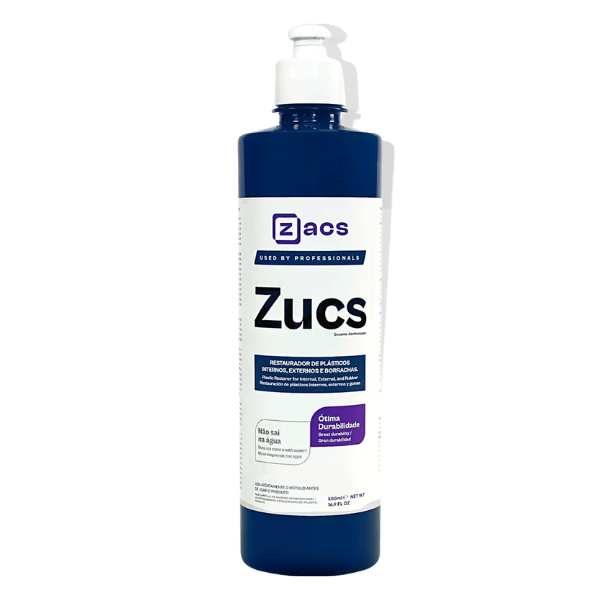 Zucs Restaurador de Plástico Interno Externo e Borrachas Zacs 500ML