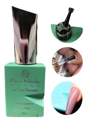TOP COAT FAN NAILS DIAMANTE