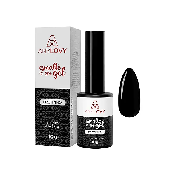 ESMALTE GEL PRETINHO ANYLOVY 10G