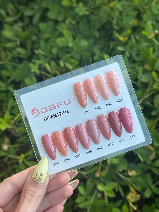 KIT 12 ESMALTES EM GEL DAFU -  TONS CLAROS