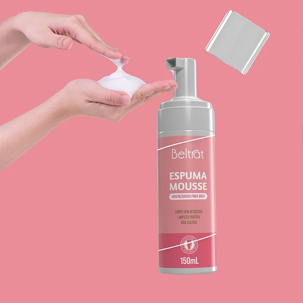 ESPUMA MOUSSE HIGIENIZADORA PARA MÃOS BELTRAT 150ML