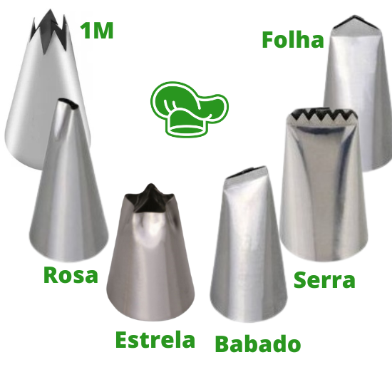 Jogo De Bicos De Confeitar Especiais - 6 Peças