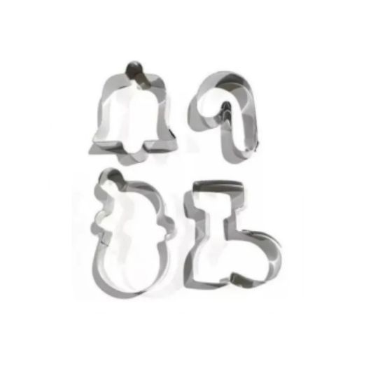 Cortador Kit Natal - Nº 01 - 4 Peças (Inox)