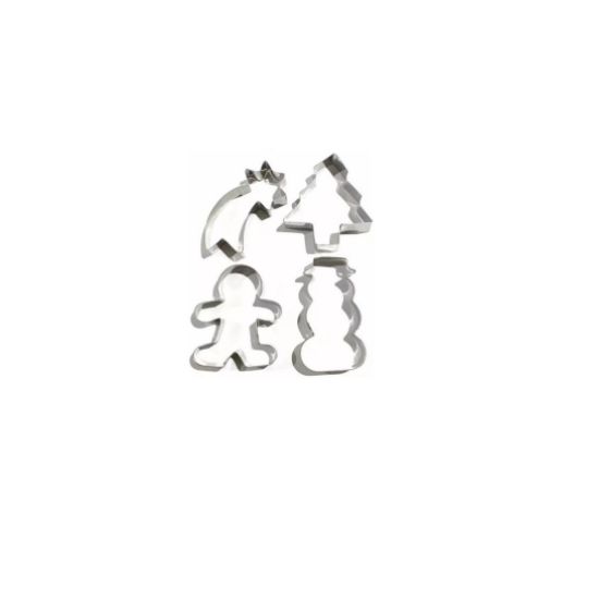 Kit Cortadores de Natal 01, 02 e 03 - 12 Peças - Inox