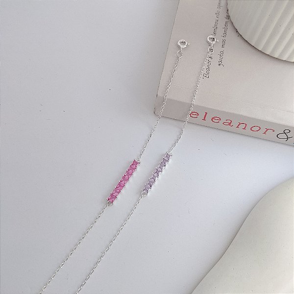 Pulseira Cravejada Lilás