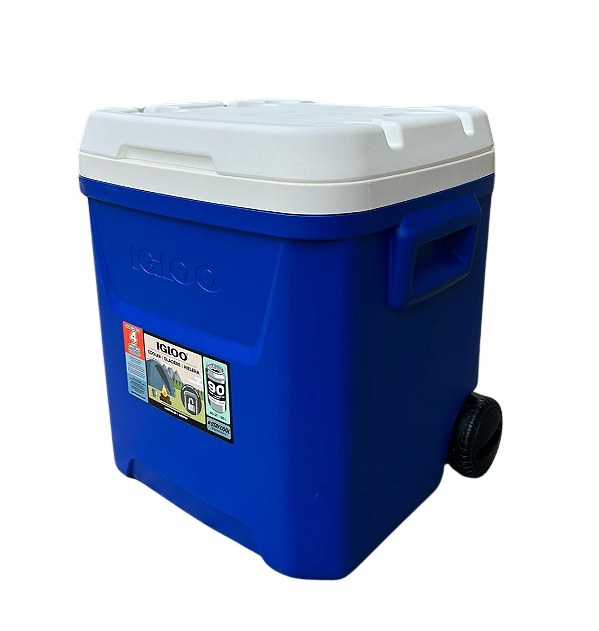 Caixa Térmica Cooler 56 L Profile Roller 60qt Com Rodas Igloo cor azul