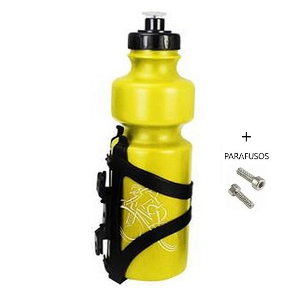 Kit Suporte De Caramanhola Bicicleta + Garrafa 750ml Bike + Parafusos