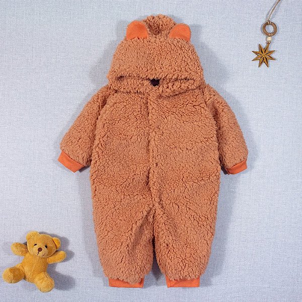 Macacao pelucia cheap bebe