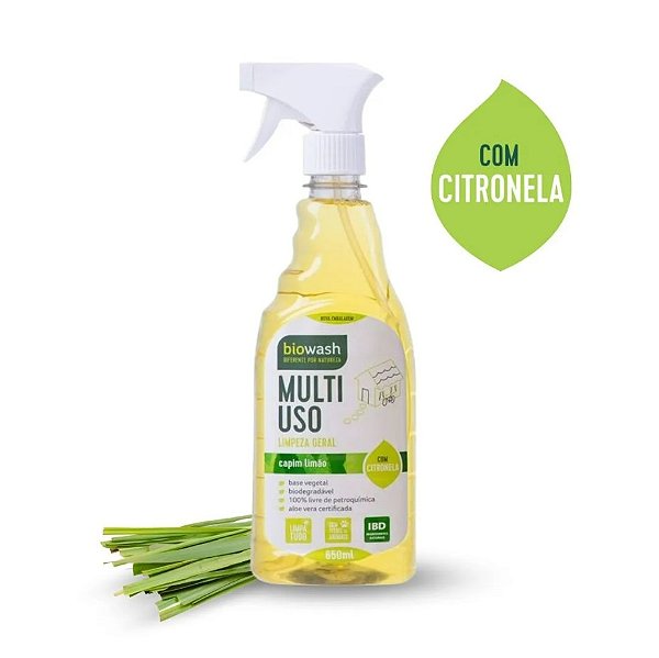 Limpador Multiuso Capim Limão - Biowash 650 ml