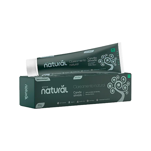 Creme Dental Natural com Carvão Ativado - Orgânico Natural 80g