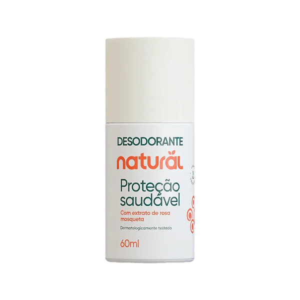 Desodorante Roll-on Natural com Extrato de Rosa Mosqueta - Orgânico Natural 60ml