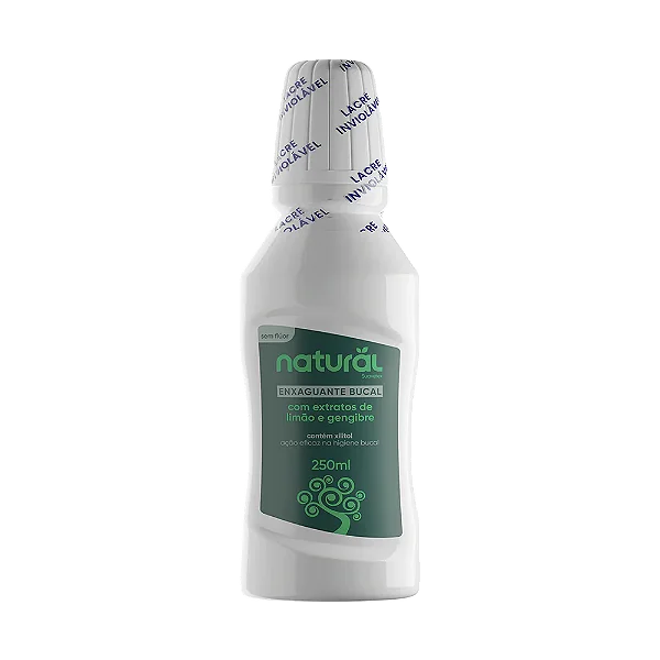 Enxaguante Bucal Natural com Extratos de Limão e Gengibre - Orgânico Natural 250ml