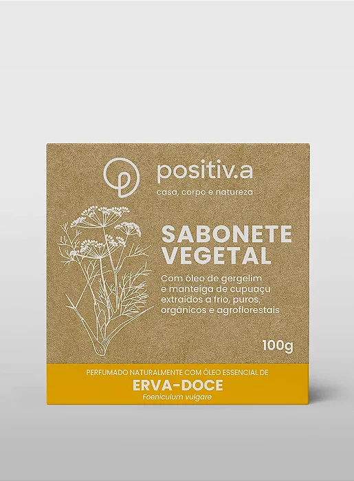 Sabonete Vegetal Erva-Doce - Positiv.a 100g