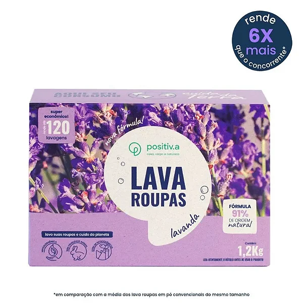 Lava Roupas em Pó Lavanda - Positiv.a 1,2kg
