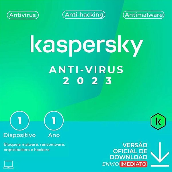 Kaspersky antivirus 1 ano 1 dispositivo