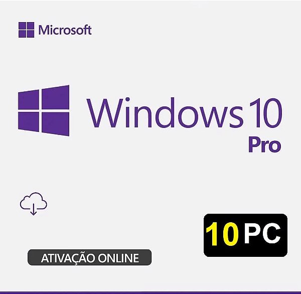 Licença Windows 10 Pro 10 Pcs