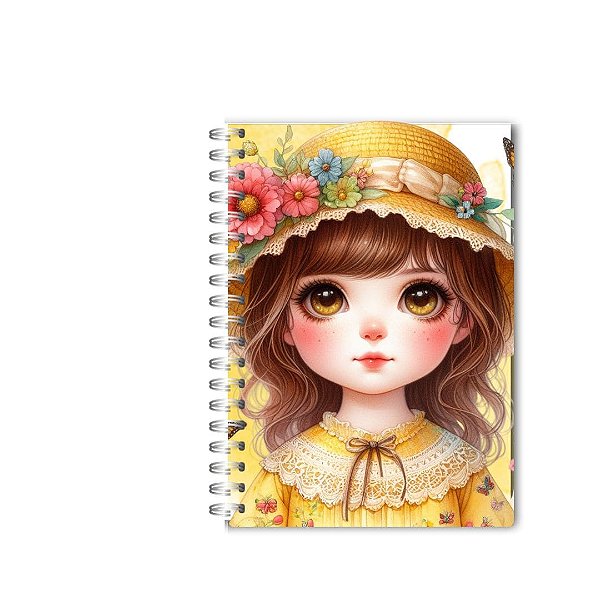 Caderno A5 Flores amarela