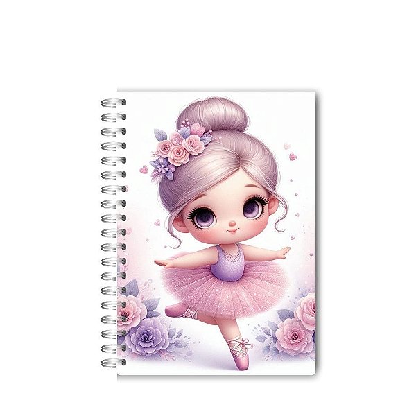 Caderno A5 Doce bailarina rosa