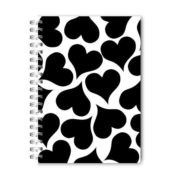 Caderno A5 formas do coração
