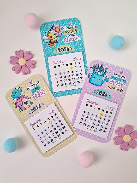 Trio calendário cliente - 12 unidades