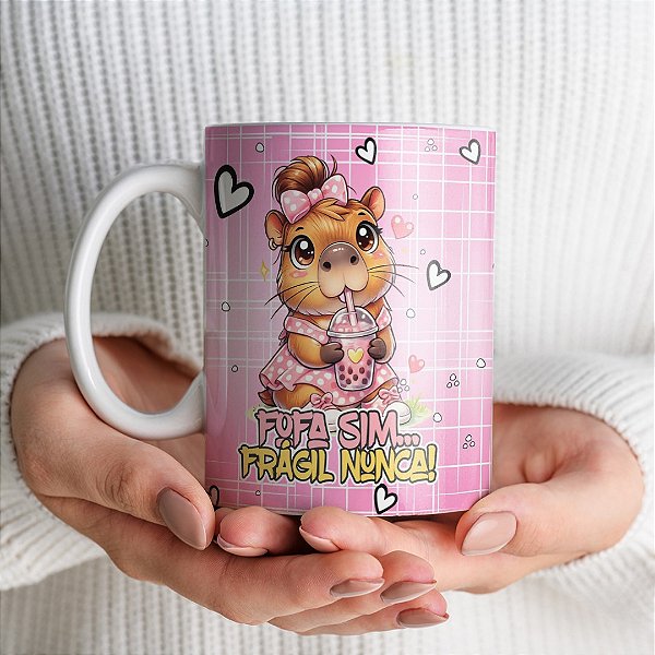Caneca Capivara – Fofa Sim, Frágil Nunca