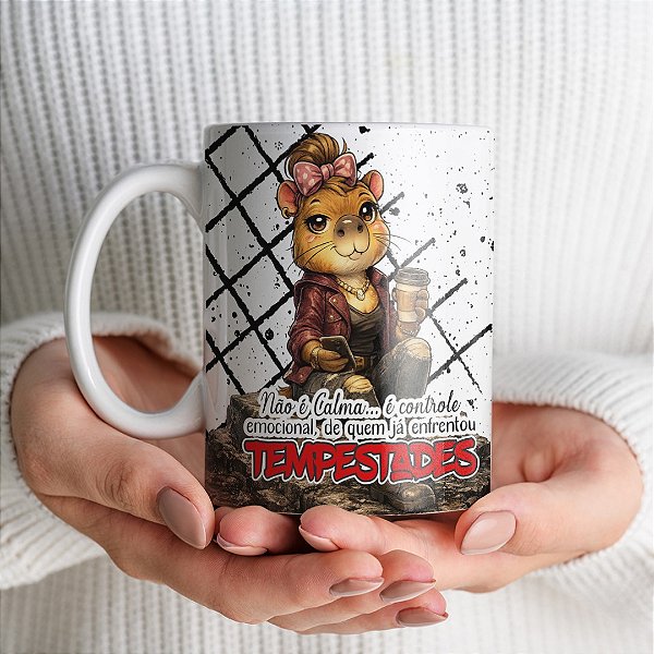 Caneca Capivara – Não é calma... é controle emocional...