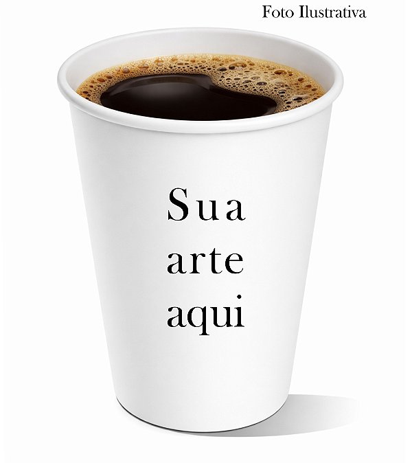 Copo de Papel 80ml Personalizado Branco - 100 unidades