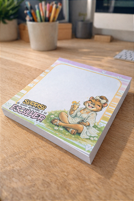 Bloco de Anotações Perfumado Sorriso 10x10 cm