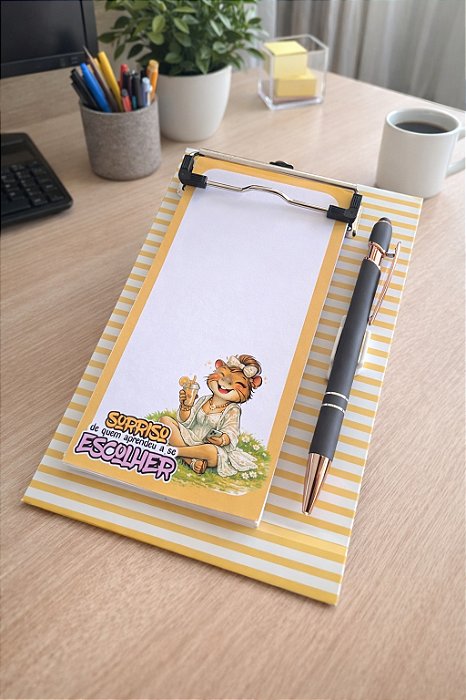 Mini Prancheta com bloco - Capivara Sorriso