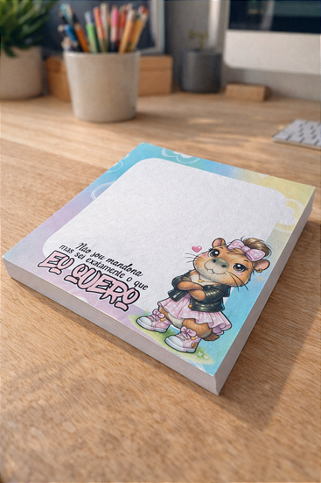 Bloco de Anotações Perfumado - Capivara Não sou mandona