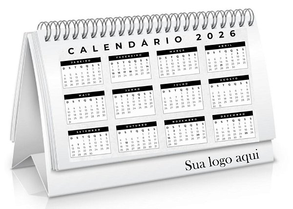 Calendário de Mesa A6 Personalizado 10 Unidades