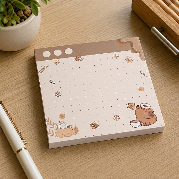 Bloquinho Decorado 9x9cm  - Capivara