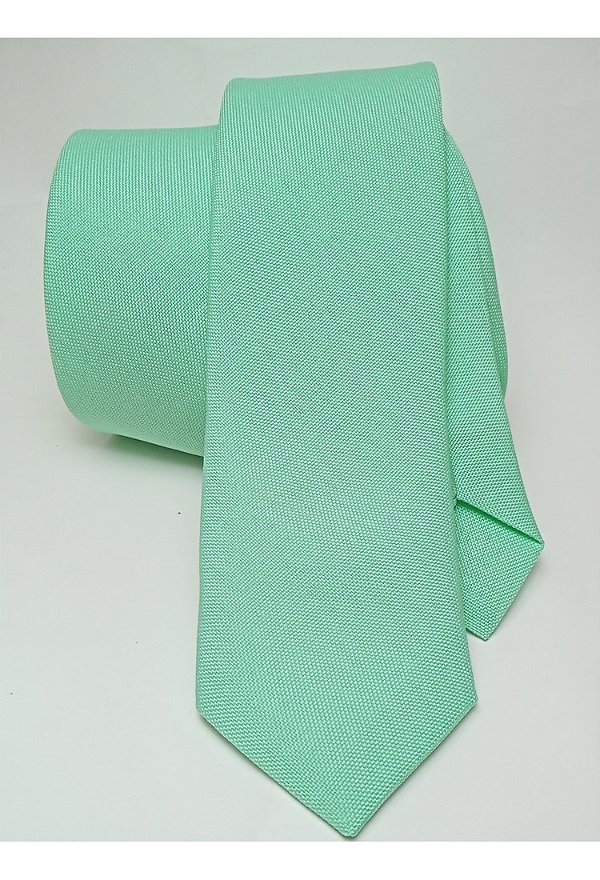 gravata verde menta slim