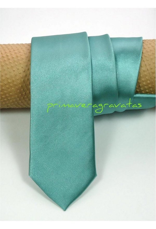gravata verde tiffany slim