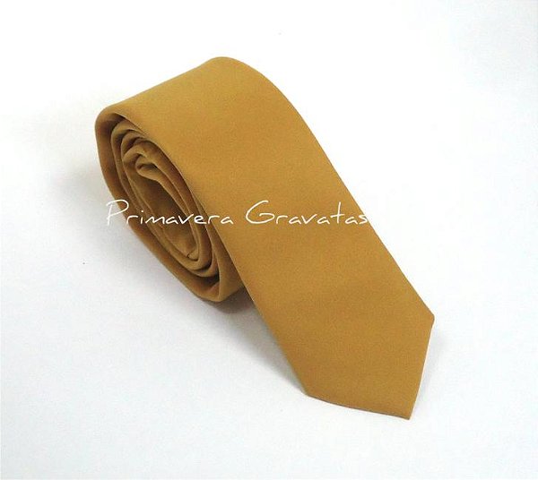 gravata mostarda slim