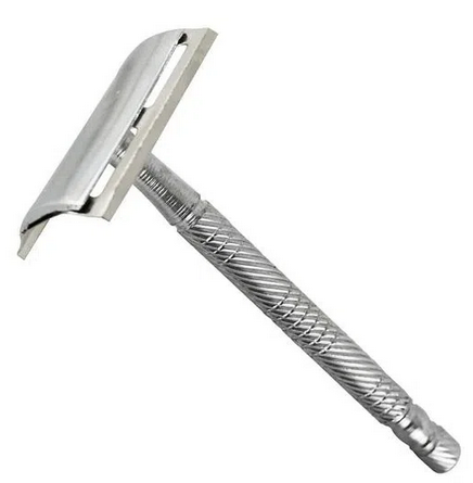 Aparelho De Barbear Metal Com Estojo Plástico