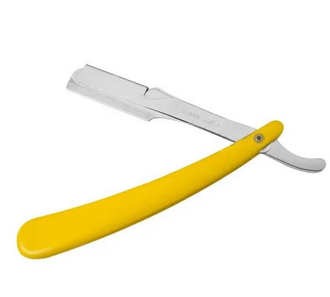 Navalhete Inox Para Barbear Com Cabo Plástico