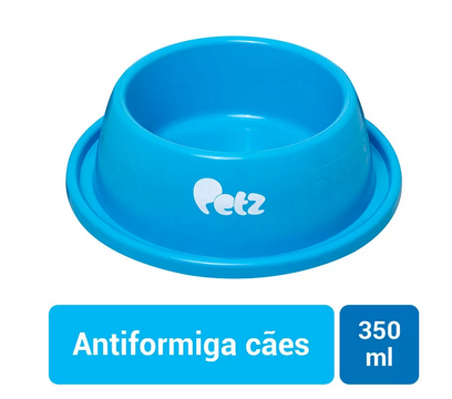 Comedouro Petz Antiformiga Azul Para Cães E Gatos